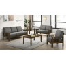 Pacific 1/2/3 Seater Wooden Sofa Set (Grey)